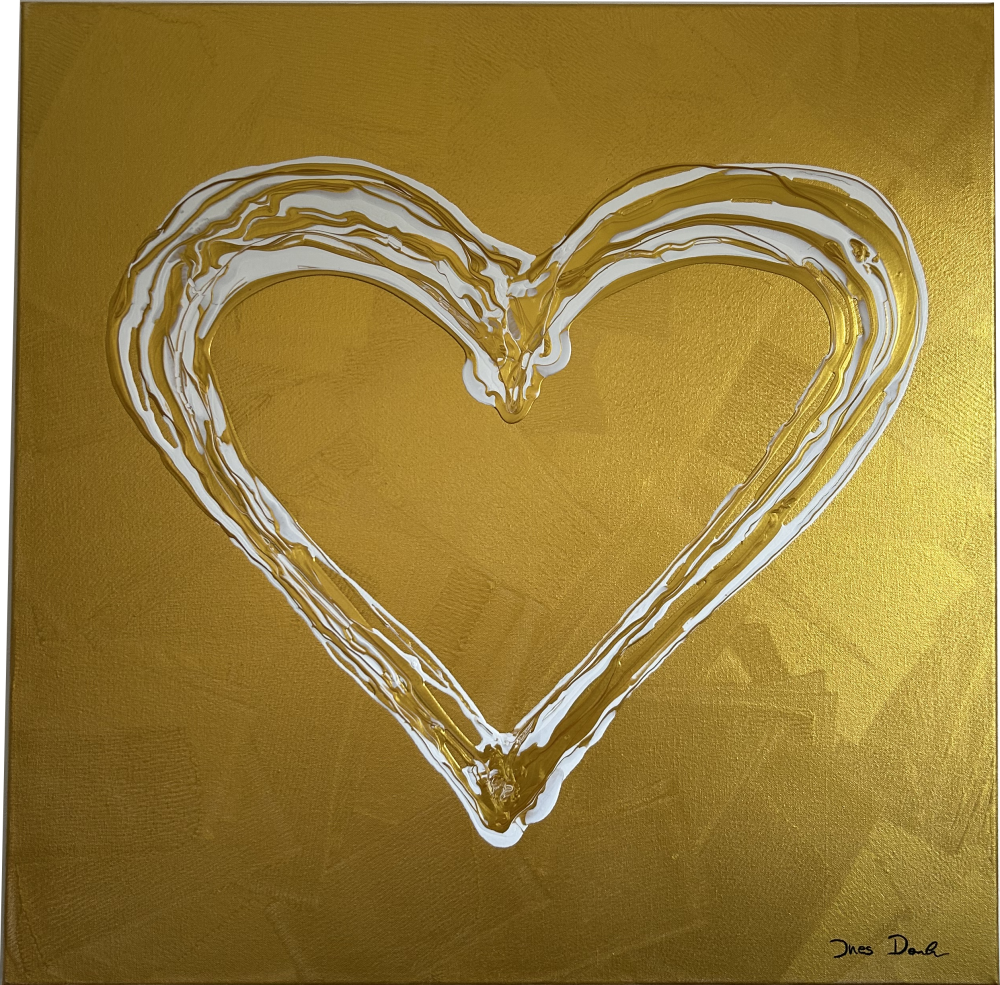 Gemälde goldenes Herz
